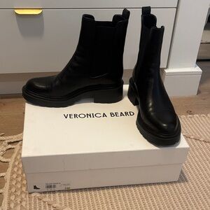 Veronica Beard Delilah Black Ankle Boots